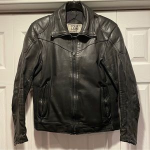 Vintage Tour Lion Leather Motorcycle Jacket Size 42